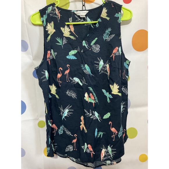 Christopher & Banks PARROTS Birds Top Size M - Picture 6 of 9